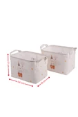 Tavşan Desenli Kulplu Dikdörtgen Bebek Çocuk Odası Düzenleyici Organizer 24x18x17 cm - 3