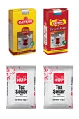 Çaykur Çaykur TİRYAKİ+CAYKUR TURİST 1000 GR+ ALTİNKUP TOZ SEKER 10 KG - 1