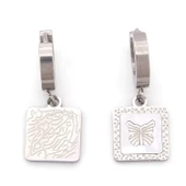 Çelik Sallantılı Küpe Kelebekli Halka Model UNK-814 thumbnail 1