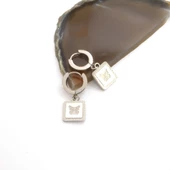 Çelik Sallantılı Küpe Kelebekli Halka Model UNK-814 thumbnail 3