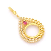 Çeyrek Altın Çerçeveli Kolye Ucu Altın Kaplama TGR-682 thumbnail 3