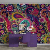 Renkli Mandala Desenli Duvar Kağıdı - 4