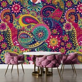 Renkli Mandala Desenli Duvar Kağıdı - 5