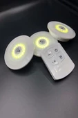 3lü Uzaktan Kumandalı Yapışkanlı Kablosuz Led Spot Lambalar (4172) - 3