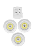 3lü Uzaktan Kumandalı Yapışkanlı Kablosuz Led Spot Lambalar (4172) - 2