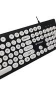 Torima TK-09 Siyah+Beyaz Retro Daktilo Görünümlü Kablolu Q Klavye - 3