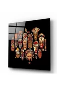 Maskeler Dekoratif ve Modern Cam Tablo - 1