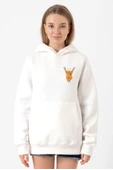 One Piece Anime Bepo Beyaz Kadın 3ip Kapşonlu Sweatshirt - 1