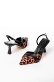 Leopar Günlük 7 cm Topuklu Bayan Ayakkabı thumbnail 5