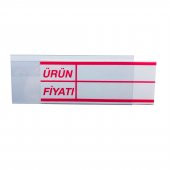 Pvc Arkası Yapışkanlı Raf Önü Fiyat Etiketliği + Silinebilir Raf Etiketi - 4