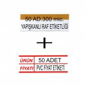 Pvc Arkası Yapışkanlı Raf Önü Fiyat Etiketliği + Silinebilir Raf Etiketi - 1