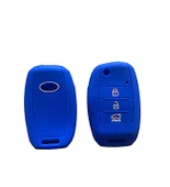 KİA RİO SPORTAGE CEED SORENTO SİLİKON ANAHTAR KILIF (MAVİ) thumbnail 1