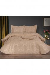 Çeyiz Diyarı Açelya Çift Kişilik Yatak Örtüsü Cappucino thumbnail 3