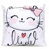 Kedi Biblolu Seramik Kalemlik Kedi Puf Yastık - 3