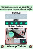 Özel Üretim Uzun Ömürlü Oto Araç Otomobil Gürültü Darbe Çizilme Önleyici Fosforlu Koruyucu Ped 10'lu - 2