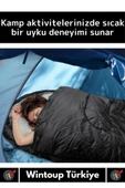 Özel Üretim Su Geçirmez Sıcak Tutan Taşıma Çantalı Kamp Dağcı İzci Portable Uyku Tulumu - 2