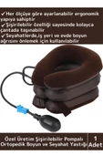 Özel Üretim Yüksek Kaliteli Ortopedik Şişirilebilir Pompalı Kompakt Seyahat Kamp Fıtık Boyun Yastığı - 1
