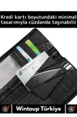 Özel Üretim Uzun Ömürlü Kredi Kartı Tasarım Kamp Cüzdan Çanta Emniyetli Bıçak - 2