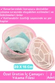 Özel Üretim Uzun Ömürlü Tam Korumalı Deformasyon Önleyici İç Çamaşırı Sütyen Yıkama Filesi 2 Adet - 1