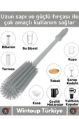 Özel Üretim Yüksek Kaliteli Çevre Dostu Uzun Saplı Kavanoz Bardak Biberon Temizleme Fırçası 33 Cm - 2