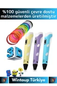 Özel Üretim Çevre Dostu Bükülebilir ABS Plastik 3D Renkli Üç Boyutlu Çocuk Çizim Yazıcı Kalemi - 2