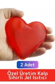 Özel Üretim Kalp Şeklinde El Isıtıcısı Kamp Gündelik Kullanım Sihirli Jel Isıtıcı Cep Sobası 2 Adet - 1