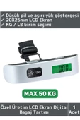Premium Taşınabilir Seyahat Bavul Ağırlık Tartı Dijital LCD Ekran Kompakt Bagaj Tartısı MAX 50 Kg - 1