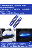 Özel Üretim Yüksek Kaliteli Oto Araç Otomobil Ayna Kapı Koruyucu Reflektörlü Şerit 4 Adet - 1