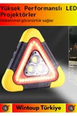 Premium Yüksek Kaliteli USB&Solar Enerejili Işıklı Kompakt Acil Durum Reflektörü İkaz Lambası 1 Adet - 3