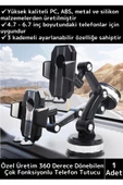 Premium Kompakt 4.7-6.7 İnç 360 Derece Dönebilen Ayarlanabilir 3 Kademeli Çok Amaçlı Telefon Tutucu - 1