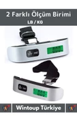 Premium Taşınabilir Seyahat Bavul Ağırlık Tartı Dijital LCD Ekran Kompakt Bagaj Tartısı MAX 50 Kg - 2