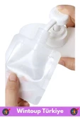 Seyahat Tipi Çanta Boy Sızdırmaz Yıkanıp Tekrar Kullanılabilir Krem Losyon Şampuan Kabı 100 Ml 10 Ad - 3