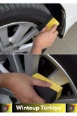 Premium Uzun Ömürlü Ekstra Parlak Oto İç Dış Otomobil Trim Lastik Temizleme Parlatma Süngeri 2 Adet - 3