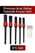 Premium Oto Araç Klima Koltuk Islak Kuru Kullanım Derin Temizlik 5+1 Detaylı Temizlik Fırçası Seti - 1