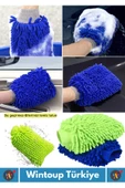 Premium Yumuşak Esnek Mikrofiber Oto Araç İç Dış Elektronik Otomobil Yıkama Temizleme Eldiveni 2Adet - 5