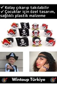 Özel Üretim Kuru Kafa Tasarım Parti Kostüm Eğlence Hediyelik Çocuk Plastik Korsan Yüzüğü 5 Adet - 2