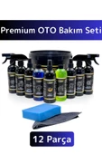 Premium Yüksek Kaliteli Oto Araç Bakım 12 Parça Otomobil İç Dış Bakım Temizlik Full Oto Bakım Seti - 1