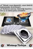 Premium Dayanıklı Uzun Ömürlü Kolay Temizlenebilir Ocak Yağ Kir Önleyici Kare Alüminyum Folyo 4 Adet - 2