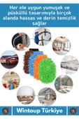 Premium Yumuşak Esnek Mikrofiber Oto Araç İç Dış Elektronik Otomobil Yıkama Temizleme Eldiveni 2Adet - 3