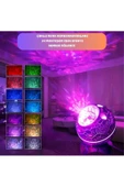 Deluxe Dinozor Yumurtası Gece Masa Lambası Bluetooth Hoparlör Led Lamba Galaxy Projektör Led Işık - 3