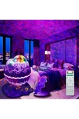 Deluxe Dinozor Yumurtası Gece Masa Lambası Bluetooth Hoparlör Led Lamba Galaxy Projektör Led Işık - 3