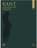 Kant Çalışmaları Dergisi Sayı 1 - 1