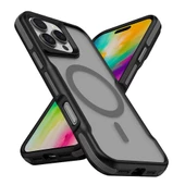 Gpack Apple iPhone 16 Pro Kılıf Magsafeli Airbag Şeritli Renkli Kenar Lamer Kapak - 1