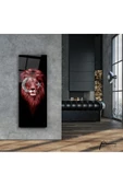 Bayraklı Aslan Tema Dekoratif ve Modern Cam Tablo - 1