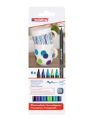 Edding Porselen Kalemi 6lı Set Soğuk Renkler - 1
