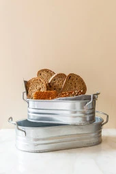 2li Country Tarzı Galvaniz Ekmeklik Seti - 1