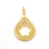 Çeyrek Altın Çerçeveli Kolye Ucu Altın Kaplama TGR-696 thumbnail 2