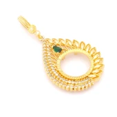 Çeyrek Altın Çerçeveli Kolye Ucu Altın Kaplama-TGR-687 thumbnail 4