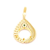 Çeyrek Altın Çerçeveli Kolye Ucu Altın Kaplama-TGR-687 thumbnail 5