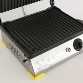 8 Dilim Elektrikli Saf Döküm Tost Makinesi  (Döküm 30x23) - İnoks - Sarı thumbnail 3